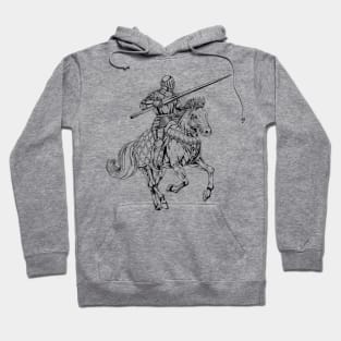 Medieval Knight on Horseback - Joust Hoodie